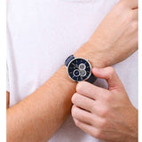  Shop Authentic Armani Exchange Cayde Chronograph Blue Dial Blue Leather Strap Watch for Men - AX2746 - Luxxuri