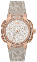  Shop Authentic Michael Kors Sidney Chronograph White Dial Beige Leather Strap Watch For Women - MK6949 - Luxxuri