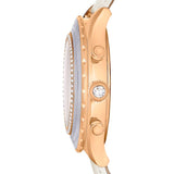  Shop Authentic Swarovski Octea Chrono Crystals White Dial White Leather Strap Watch for Women - 5671150 - Luxxuri