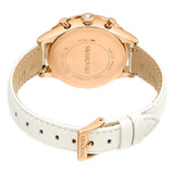  Shop Authentic Swarovski Octea Chrono Crystals White Dial White Leather Strap Watch for Women - 5671150 - Luxxuri