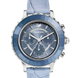  Shop Authentic Swarovski Octea Lux Chrono Blue Dial Blue Leather Strap Watch for Women - 5580600 - Luxxuri