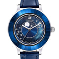  Shop Authentic Swarovski Octea Lux Moon Crystal Blue Dial Blue Leather Strap Watch for Women - 5516305 - Luxxuri