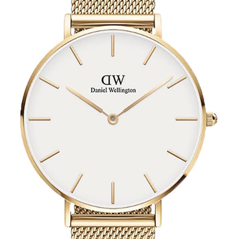  Shop Authentic Daniel Wellington Classic Petite Evergold White Dial Gold Mesh Bracelet Watch For Women - DW00100350 - Luxxuri