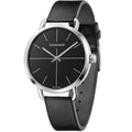  Shop Authentic Calvin Klein Evan Black Dial Black Leather Strap Watch for Men - K7B211CZ - Luxxuri