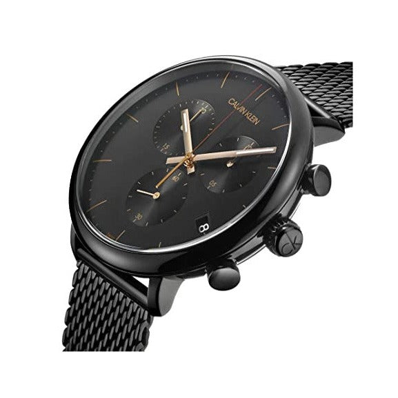 Shop Authentic Calvin Klein High Noon Black Dial Black Mesh Bracelet Watch for Women - K8M27421 - Luxxuri