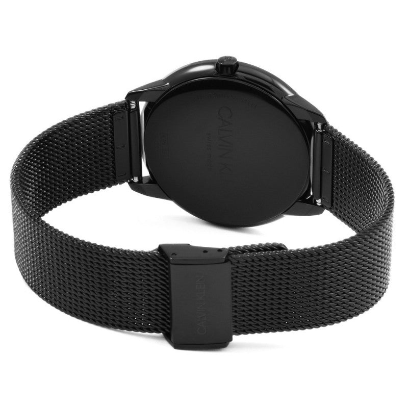  Shop Authentic Calvin Klein Minimal Black Dial Black Mesh Bracelet Watch for Men - K3M214B1 - Luxxuri