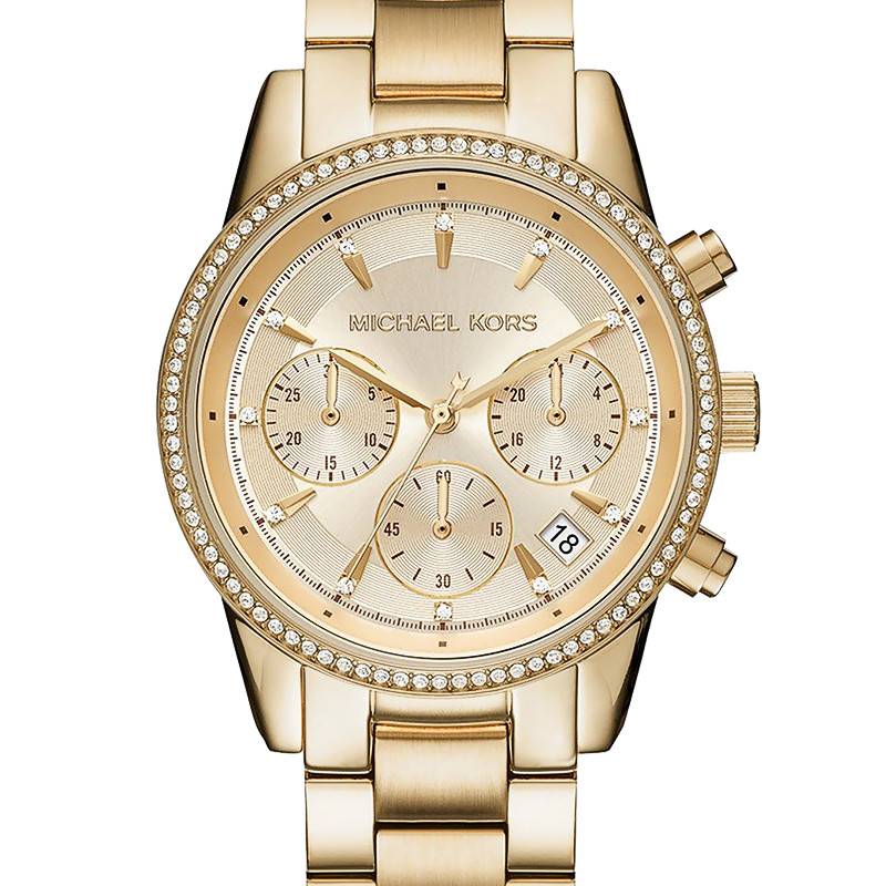  Shop Authentic Michael Kors Ritz Gold Dial Gold Steel Strap Watch for Women - MK6356 - Luxxuri