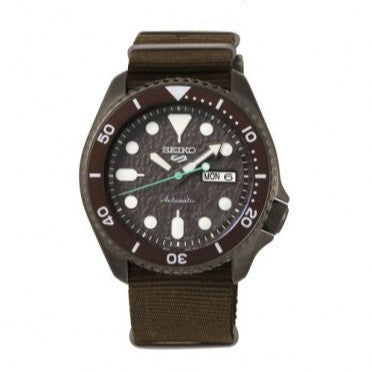  Shop Authentic Seiko 5 Sport Automatic Brown Dial Brown Nylon Strap Watch For Men - SRPD85K1 - Luxxuri