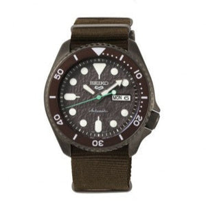  Shop Authentic Seiko 5 Sport Automatic Brown Dial Brown Nylon Strap Watch For Men - SRPD85K1 - Luxxuri