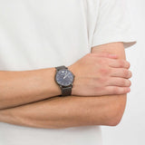  Shop Authentic Emporio Armani Luigi Quartz Blue Dial Grey Mesh Bracelet Watch For Men - AR11053 - Luxxuri