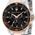  Shop Authentic Maserati SFIDA Chronograph Black Dial Two Tone Steel Strap Watch For Men - R8873640009 - Luxxuri