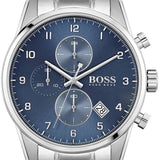  Shop Authentic Hugo Boss Skymaster Blue Dial Silver Steel Strap Watch for Men - 1513784 - Luxxuri