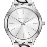  Shop Authentic Michael Kors Runway Three-Hand Silver Dial Silver Steel Strap Watch for Women - MK7474 - Luxxuri