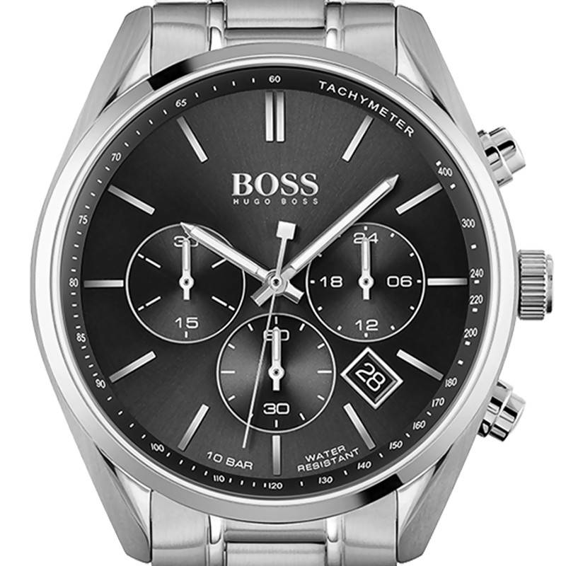  Shop Authentic Hugo Boss Champion Black Dial Silver Steel Strap Watch for Men - 1513871 - Luxxuri