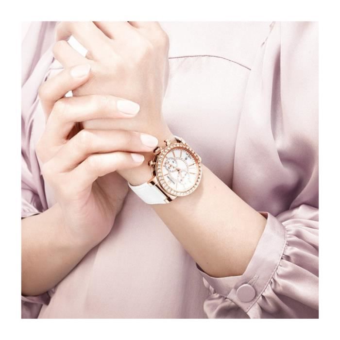  Shop Authentic Swarovski Citra Sphere Chrono White Dial White Leather Strap Watch for Women - 5080602 - Luxxuri