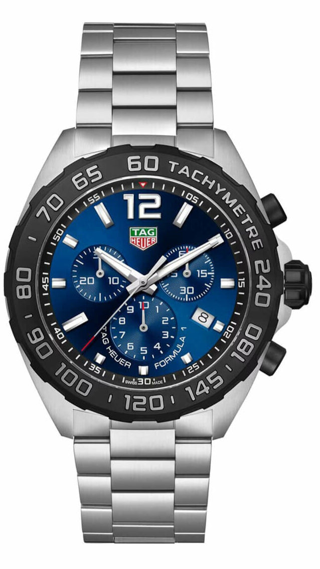  Shop Authentic Tag Heuer Formula 1 Chronograph Blue Dial Silver Steel Strap Watch for Men - CAZ101AV.BA0842 - Luxxuri