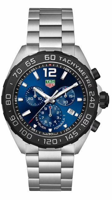  Shop Authentic Tag Heuer Formula 1 Chronograph Blue Dial Silver Steel Strap Watch for Men - CAZ101AV.BA0842 - Luxxuri