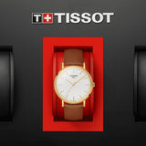  Shop Authentic Tissot T Classic Everytime White Dial Brown Leather Strap Watch For Men - T109.410.36.031.00 - Luxxuri