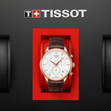  Shop Authentic Tissot T Classic Tradition Chronograph White Dial Brown Leather Strap Watch For Men - T063.617.36.037.00 - Luxxuri