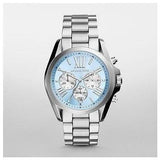  Shop Authentic Michael Kors Bradshaw Chronograph Blue Dial Silver Steel Strap Watch For Women - MK6099 - Luxxuri