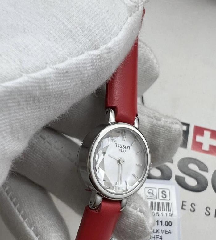 Shop Authentic Tissot Lovely Round Mother of Pearl Dial Red Leather Strap Watch for Women - T140.009.16.111.00 - Luxxuri