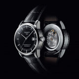  Shop Authentic Tissot T Classic Luxury Powermatic 80 Black Dial Black Leather Strap Watch For Men - T086.408.16.051.00 - Luxxuri