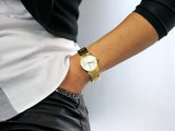  Shop Authentic Calvin Klein City White Dial Gold Steel Strap Watch for Women - K2G23546 - Luxxuri