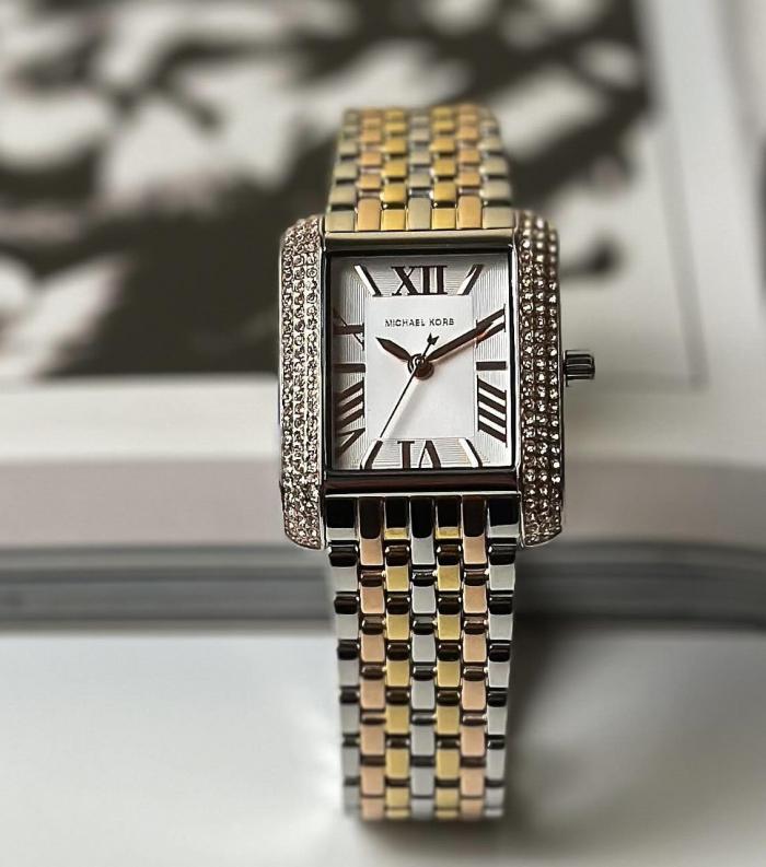  Shop Authentic Michael Kors Emery Three-Hand White Dial Two Tone Steel Strap Watch for Women - MK4744 - Luxxuri