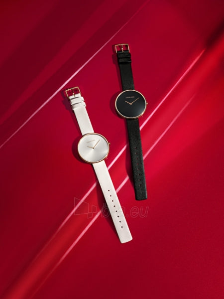  Shop Authentic Calvin Klein Full Moon Black Dial Black Leather Strap Watch for Women - K8Y236C1 - Luxxuri