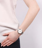  Shop Authentic Calvin Klein Minimal White Dial Silver Mesh Bracelet Watch for Women - K3M2212Y - Luxxuri