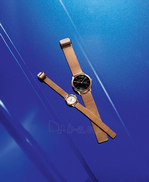  Shop Authentic Calvin Klein Minimal Black Dial Rose Gold Mesh Bracelet Watch for Women - K3M2262Y - Luxxuri