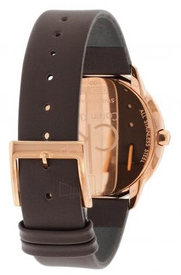  Shop Authentic Calvin Klein Minimal White Dial Brown Leather Strap Watch for Women - K3M226G6 - Luxxuri