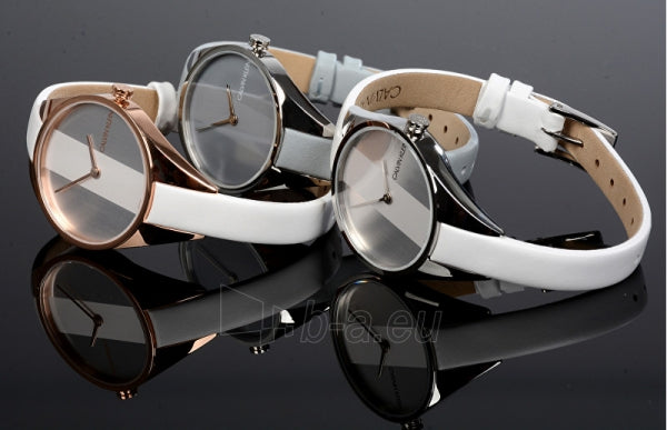  Shop Authentic Calvin Klein Rebel Grey Dial Grey Leather Strap Watch for Women - K8P231Q4 - Luxxuri