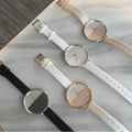  Shop Authentic Calvin Klein Rise White Grey Dial White Leather Strap Watch for Women - K7A231L6 - Luxxuri