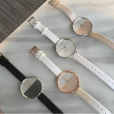  Shop Authentic Calvin Klein Rise White Beige Dial Beige Leather Strap Watch for Women - K7A231XH - Luxxuri