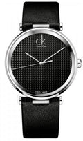  Shop Authentic Calvin Klein Sight Black Dial Black Leather Strap Watch for Men - K1S21102 - Luxxuri