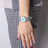  Shop Authentic Emporio Armani Gianni T Bar Mother Of Pearl Blue Dial Blue Leather Strap Watch For Women - AR1959 - Luxxuri