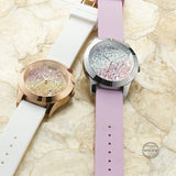  Shop Authentic Guess Crush Crystals Gold Dial White Rubber Strap Watch for Women - W1223L3 - Luxxuri