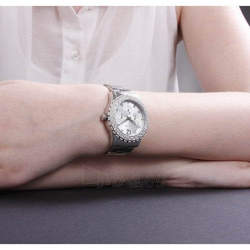 Shop Authentic Guess Dazzler Diamonds Silver Dial Silver Steel Strap Watch for Women - W0335L1 - Luxxuri