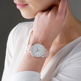  Shop Authentic Michael Kors Pyper Quartz White Dial Pink Leather Strap Watch For Women - MK2741 - Luxxuri
