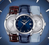  Shop Authentic Tissot Couturier Lady Blue Dial Blue Leather Strap Watch for Women - T035.210.16.041.00 - Luxxuri