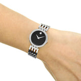  Shop Authentic Movado Esperanza 63 Diamonds Black Dial Silver Steel Strap Watch For Women - 0607052 - Luxxuri