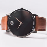  Shop Authentic Movado Museum Classic Black Dial Brown Leather Strap Watch for Men - 0607198 - Luxxuri