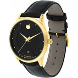  Shop Authentic Movado 1881 Automatic Black Dial Black Leather Strap Watch For Men - 606875 - Luxxuri