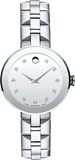  Shop Authentic Movado Sapphire Diamonds Silver Dial Silver Steel Strap Watch For Women - 606814 - Luxxuri