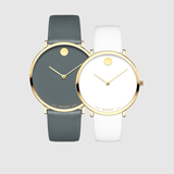  Shop Authentic Movado Museum 70th Anniversary Special Edition White Dial White Leather Strap Watch For Women - 0607139 - Luxxuri