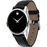  Shop Authentic Movado Museum Classic Black Dial Black Leather Strap Watch For Women - 0607015 - Luxxuri