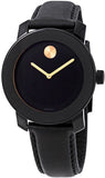  Shop Authentic Movado Bold Black Dial Black Leather Strap Watch for Women - 3600527 - Luxxuri