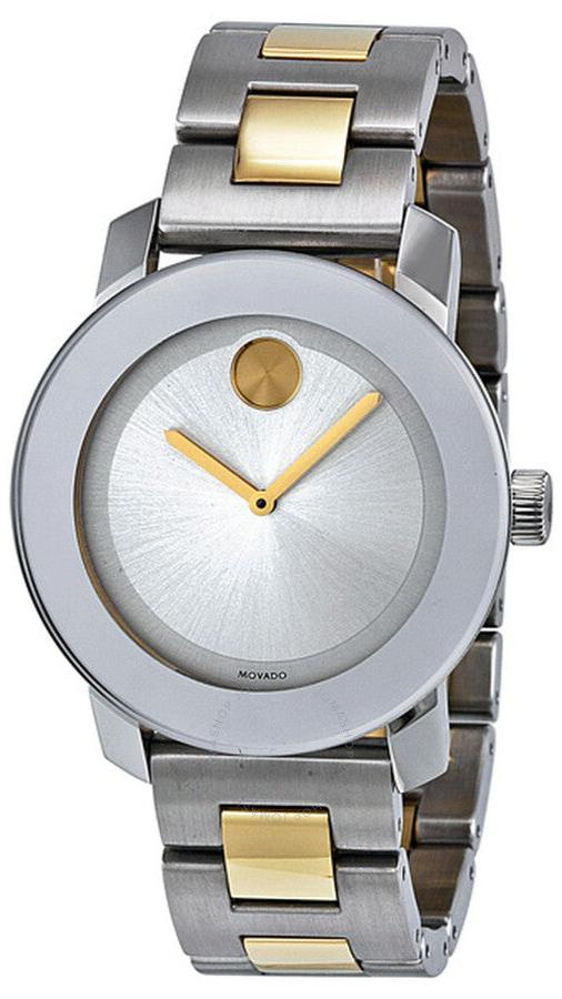  Shop Authentic Movado Bold Silver Dial Two Tone Steel Strap Watch for Men - 3600128 - Luxxuri