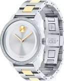 Shop Authentic Movado Bold Diamonds Silver Dial Two Tone Steel Strap Watch for Women - 3600451 - Luxxuri